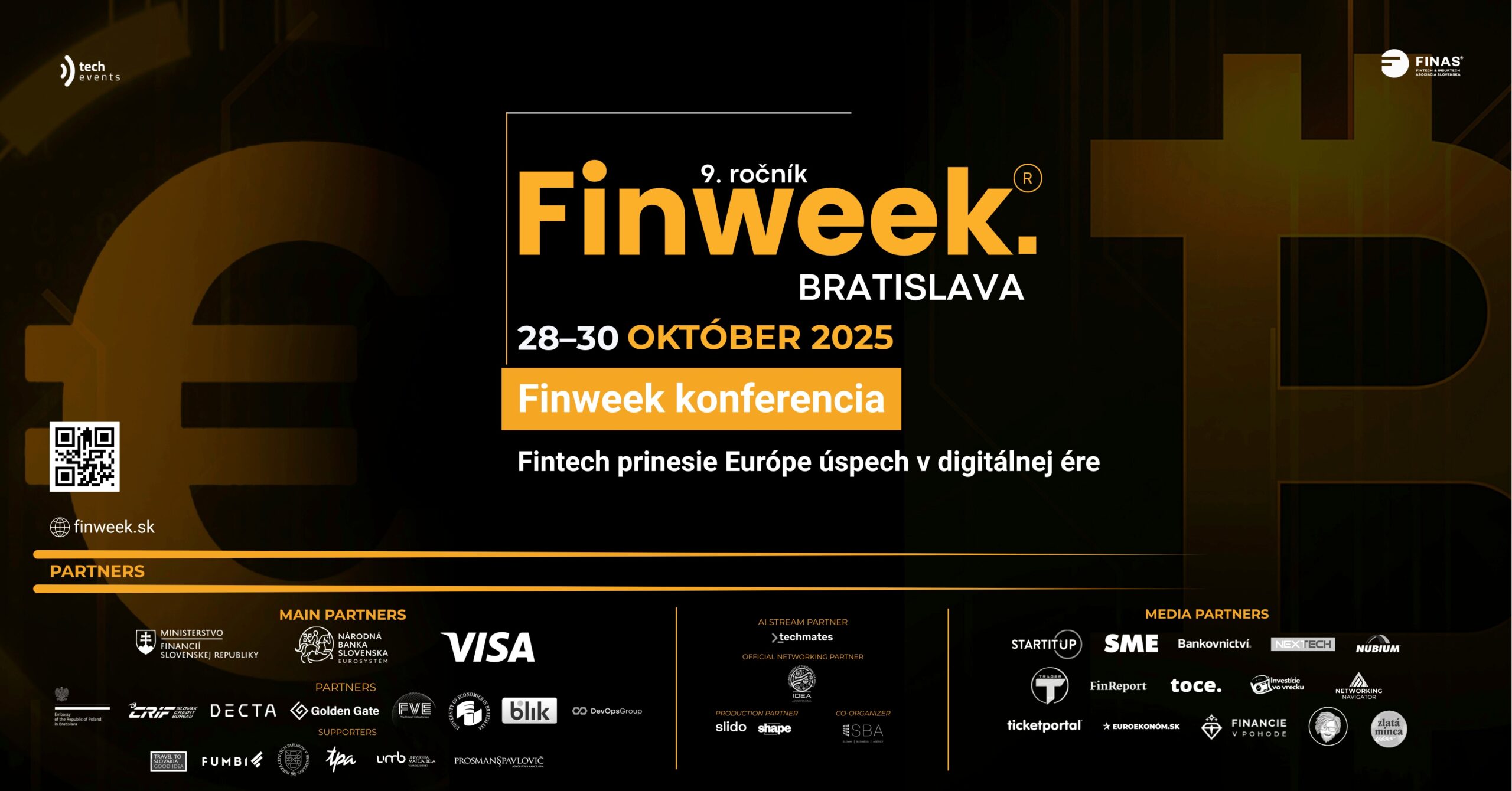 Konferencia Finweek Bratislava 2025: Bratislava spojí dva najdynamickejšie fintech regióny sveta: strednú a východnú Európu s juhovýchodnou Áziou